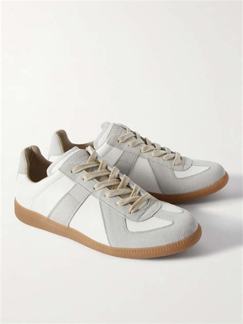 replica shoes margiela untreated leather|maison margiela leather sneakers.